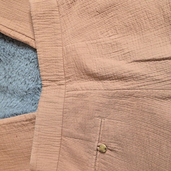 Rachel Comey Mauve Rose Seersucker Texture Side Zip Preppy Wide-Leg Cropped 6 - Picture 13 of 13